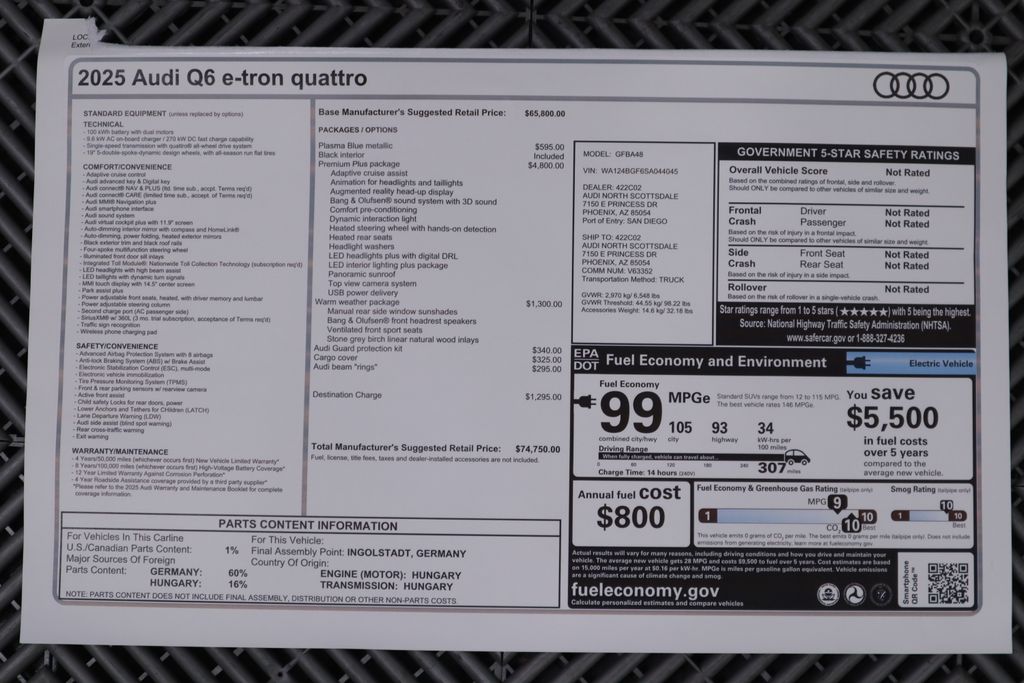 2025 Audi Q6 e-tron Premium 9