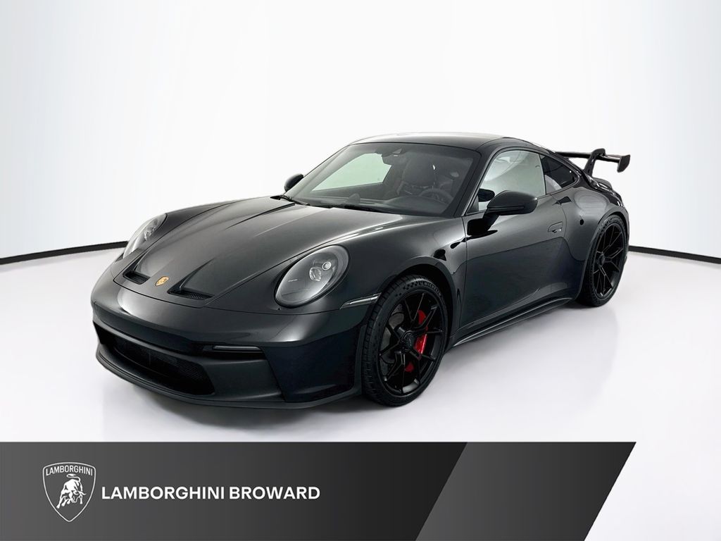 Black 2022 Porsche 911 Coupe Rear-Wheel Drive 6-Speed Manual