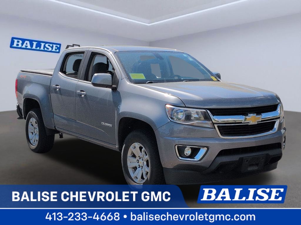 Gray (Satin Steel Metallic) 2020 Chevrolet Colorado LT Crew Cab 4WD Pickup Truck Four-Wheel Drive 8-Speed Automatic