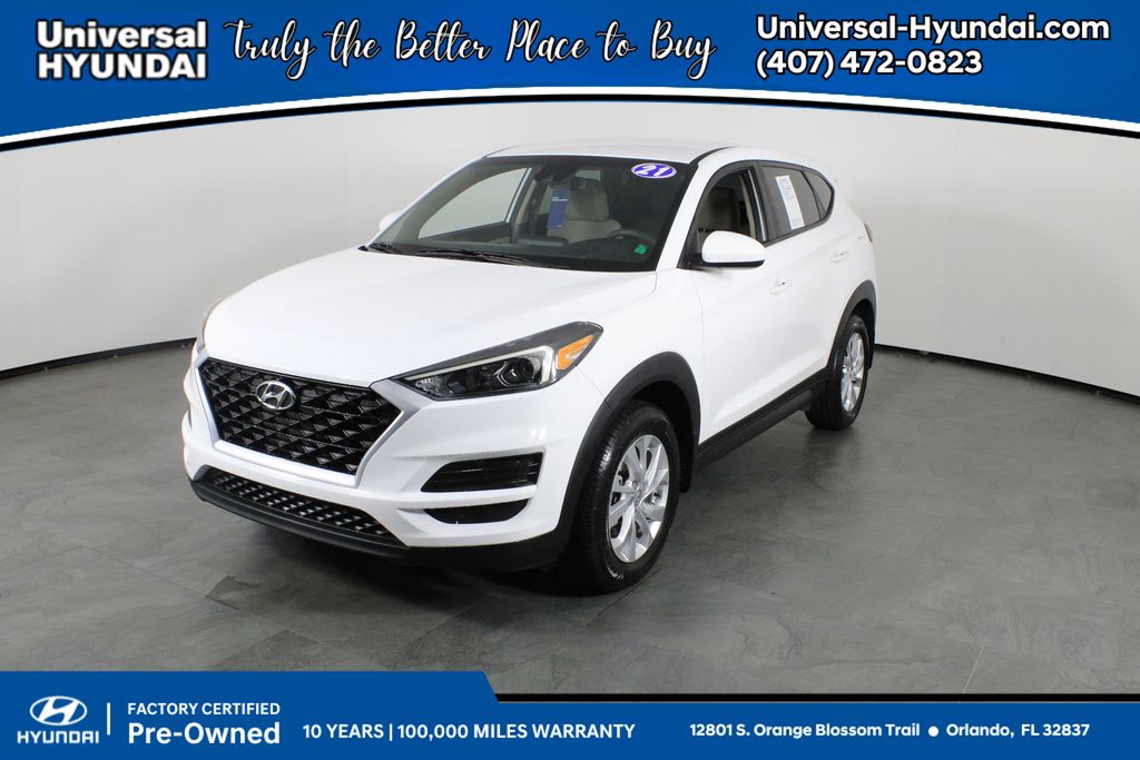 Winter White 2021 Hyundai Tucson SE FWD SUV / Crossover Front-Wheel Drive 6-Speed Automatic