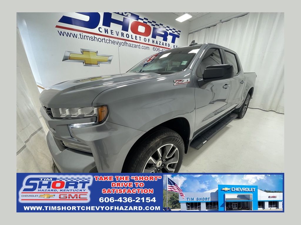 Gray (Satin Steel Metallic) 2021 Chevrolet Silverado 1500 Pickup Truck Four-Wheel Drive Automatic