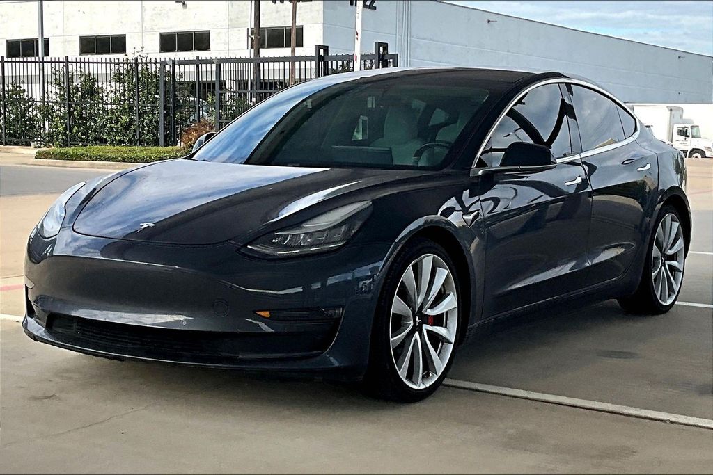 Deep Blue Metallic 2018 Tesla Model 3 Performance AWD Sedan All-Wheel Drive 1-Speed Automatic