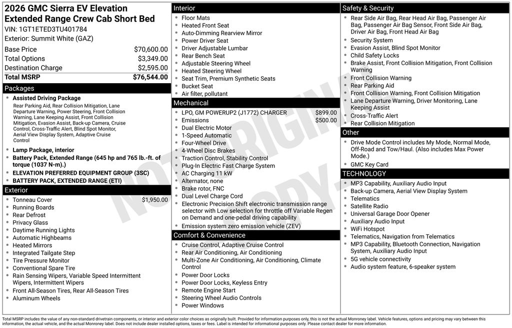 2026 GMC Sierra EV Elevation - Photo 41