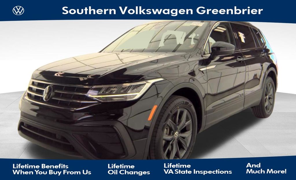 Deep Black Pearl 2023 Volkswagen Tiguan SUV / Crossover Front-Wheel Drive 8-Speed Automatic