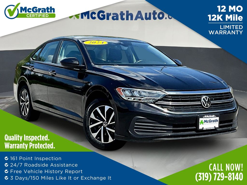 Black 2024 Volkswagen Jetta Sedan Front-Wheel Drive 8-Speed Automatic