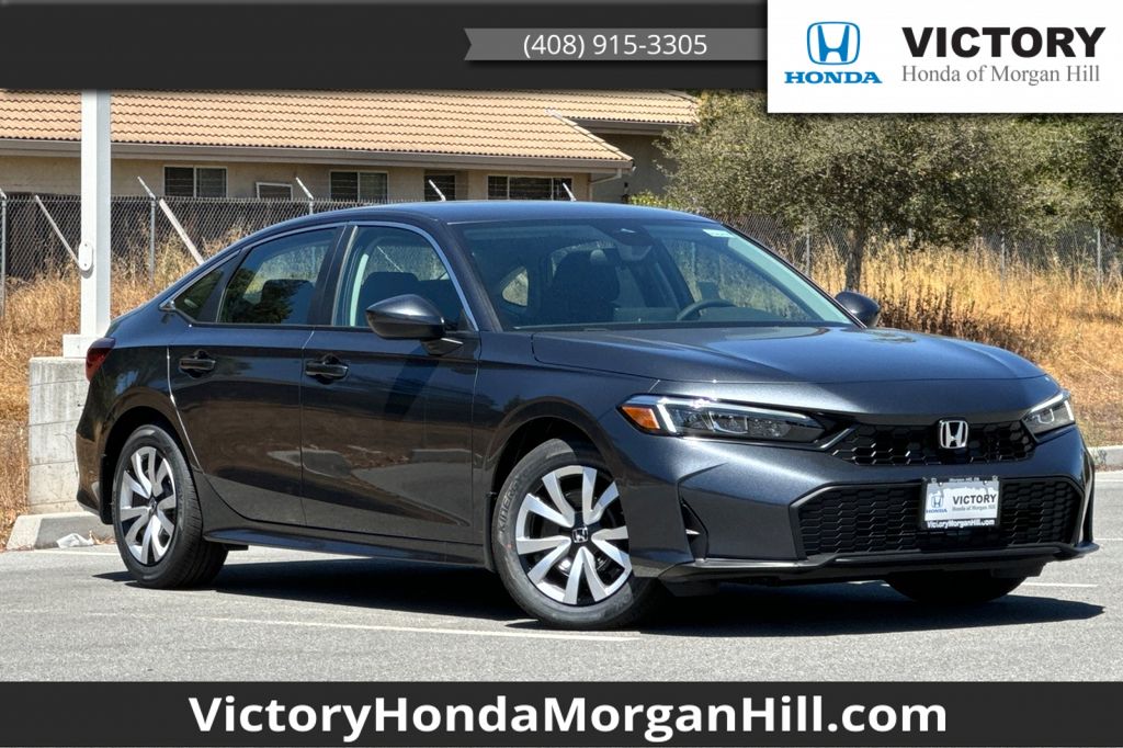 Meteorite Gray Metallic 2026 Honda Civic LX FWD Sedan Front-Wheel Drive Continuously Variable Transmission