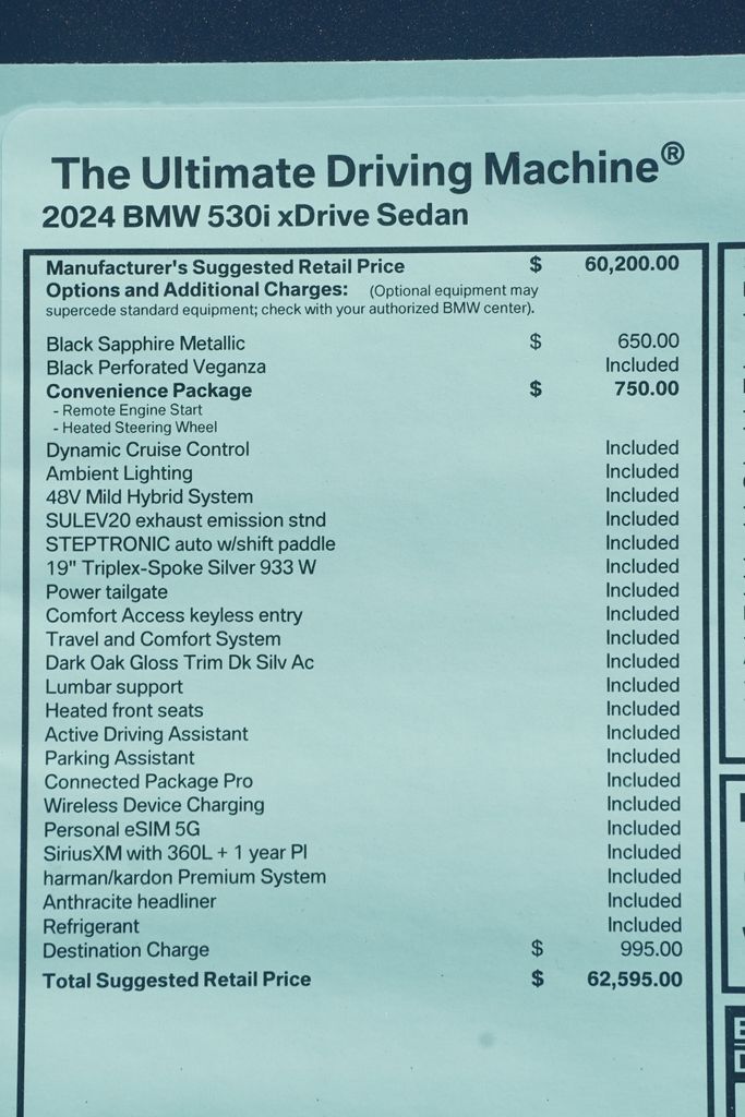 2024 BMW 5 Series 530i xDrive 8