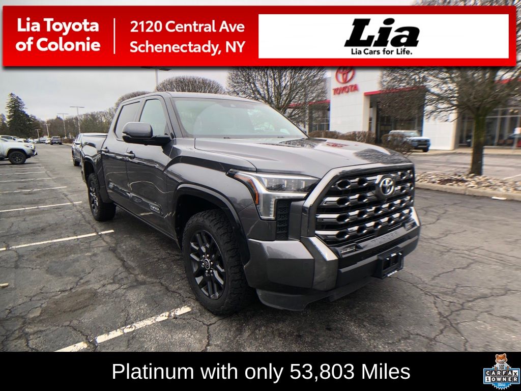 Magnetic Gray Metallic 2023 Toyota Tundra Platinum CrewMax Cab 4WD Pickup Truck Four-Wheel Drive Automatic