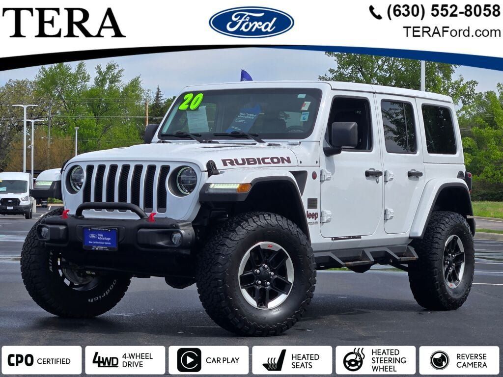 Bright White Clearcoat 2020 Jeep Wrangler SUV / Crossover Four-Wheel Drive 8-Speed Automatic