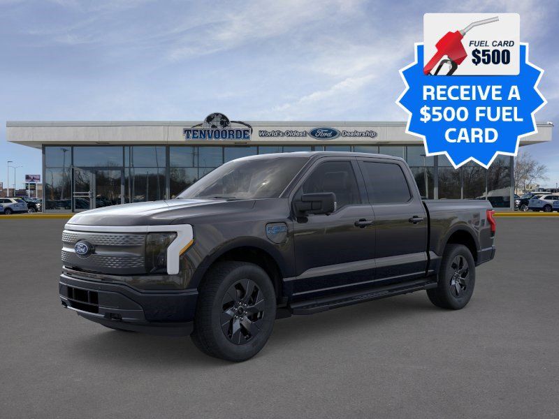 Agate Black Metallic 2025 Ford F-150 Lightning Flash SuperCrew AWD Pickup Truck All-Wheel Drive Automatic