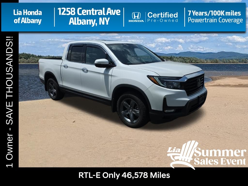 Platinum White Pearl 2023 Honda Ridgeline Pickup Truck All-Wheel Drive 9-Speed Automatic