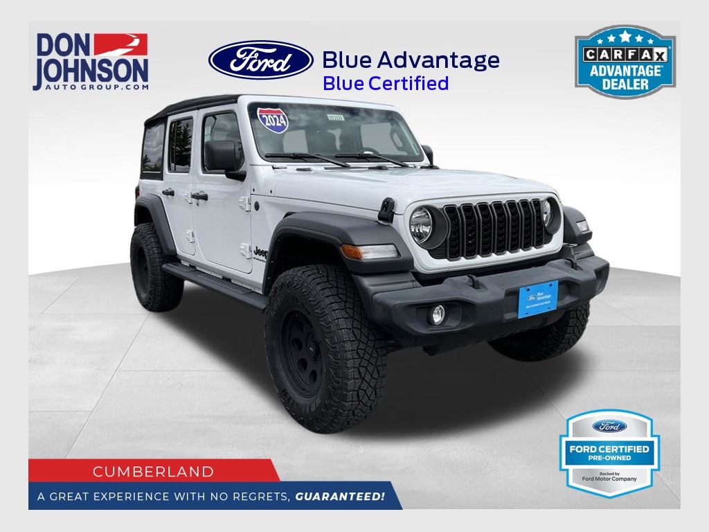 Bright White Clearcoat 2024 Jeep Wrangler SUV / Crossover Four-Wheel Drive 8-Speed Automatic