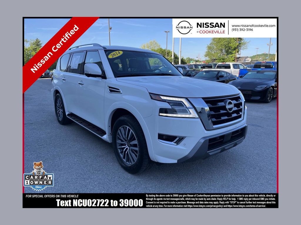 Aspen White Tricoat 2024 Nissan Armada SL 4WD SUV / Crossover Four-Wheel Drive 7-Speed Automatic