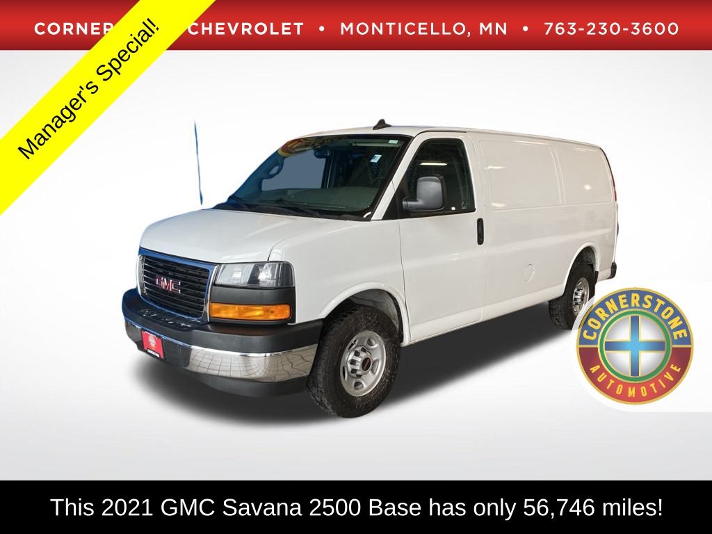 Summit White 2021 GMC Savana Cargo 2500 RWD Van Rear-Wheel Drive 6-Speed Automatic Overdrive
