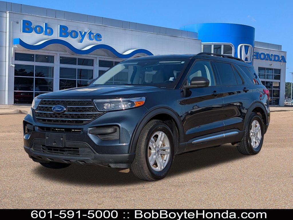 Blue Metallic 2023 Ford Explorer SUV / Crossover Rear-Wheel Drive Automatic
