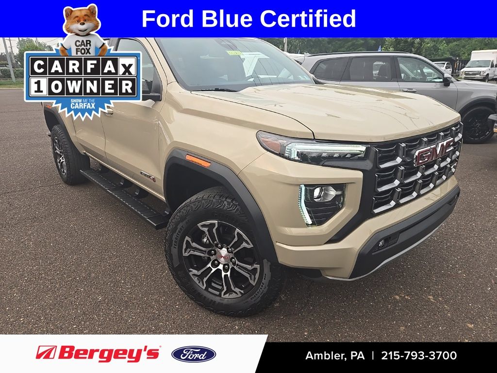 Desert Sand Metallic 2023 GMC Canyon Pickup Truck Four-Wheel Drive 8-Speed Automatic