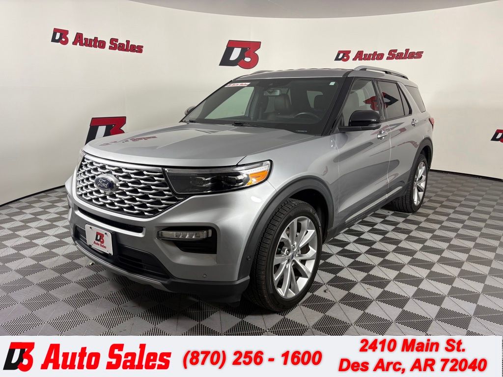 Silver Metallic 2021 Ford Explorer Platinum AWD SUV / Crossover All-Wheel Drive Automatic