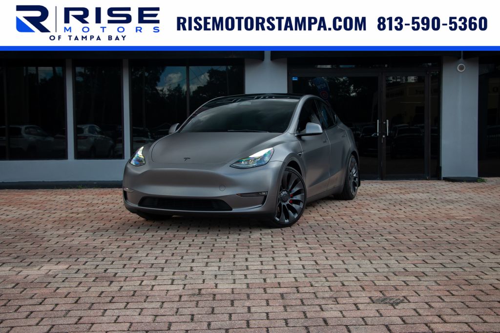 Silver 2023 Tesla Model Y SUV / Crossover All-Wheel Drive 1-Speed Automatic