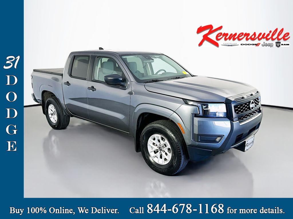 Gray (Gun Metallic) 2026 Nissan Frontier S Crew Cab 4WD Pickup Truck Four-Wheel Drive 9-Speed Automatic Overdrive