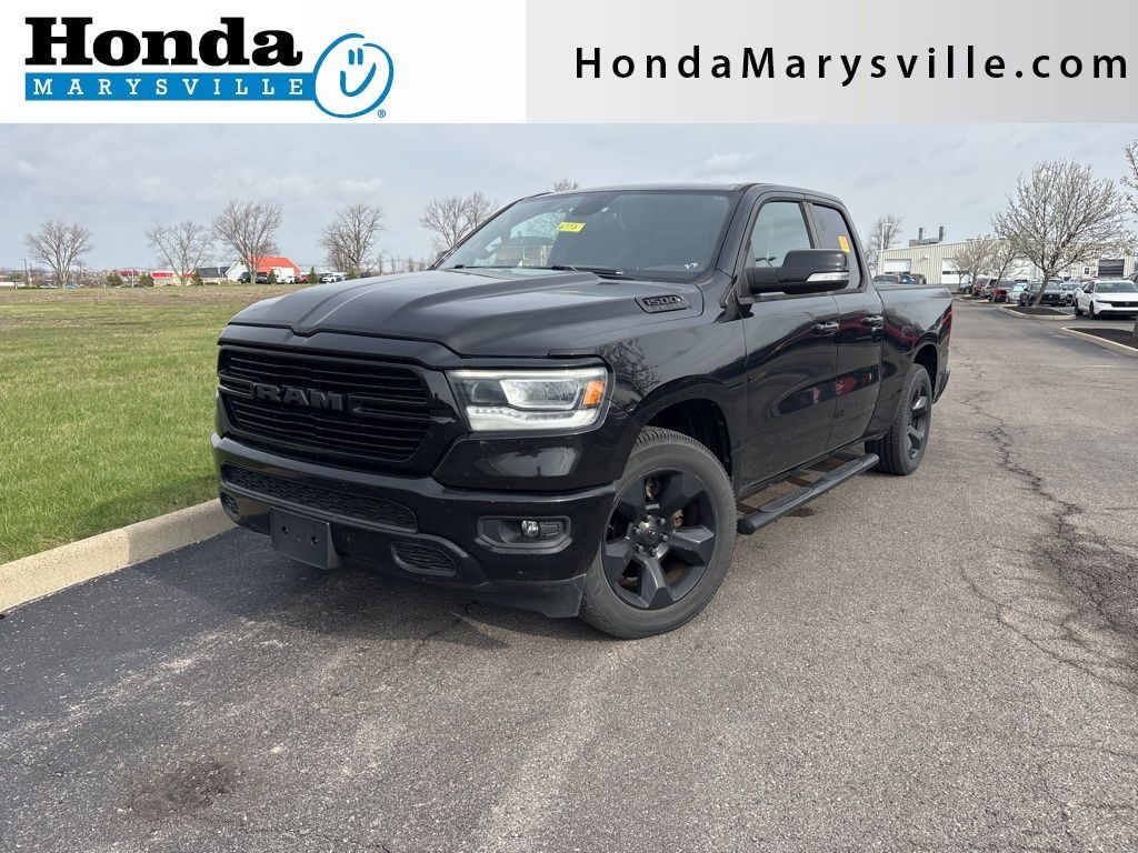 Diamond Black Crystal Pearlcoat 2020 RAM 1500 Big Horn Quad Cab RWD Pickup Truck 4X2 8-Speed Automatic