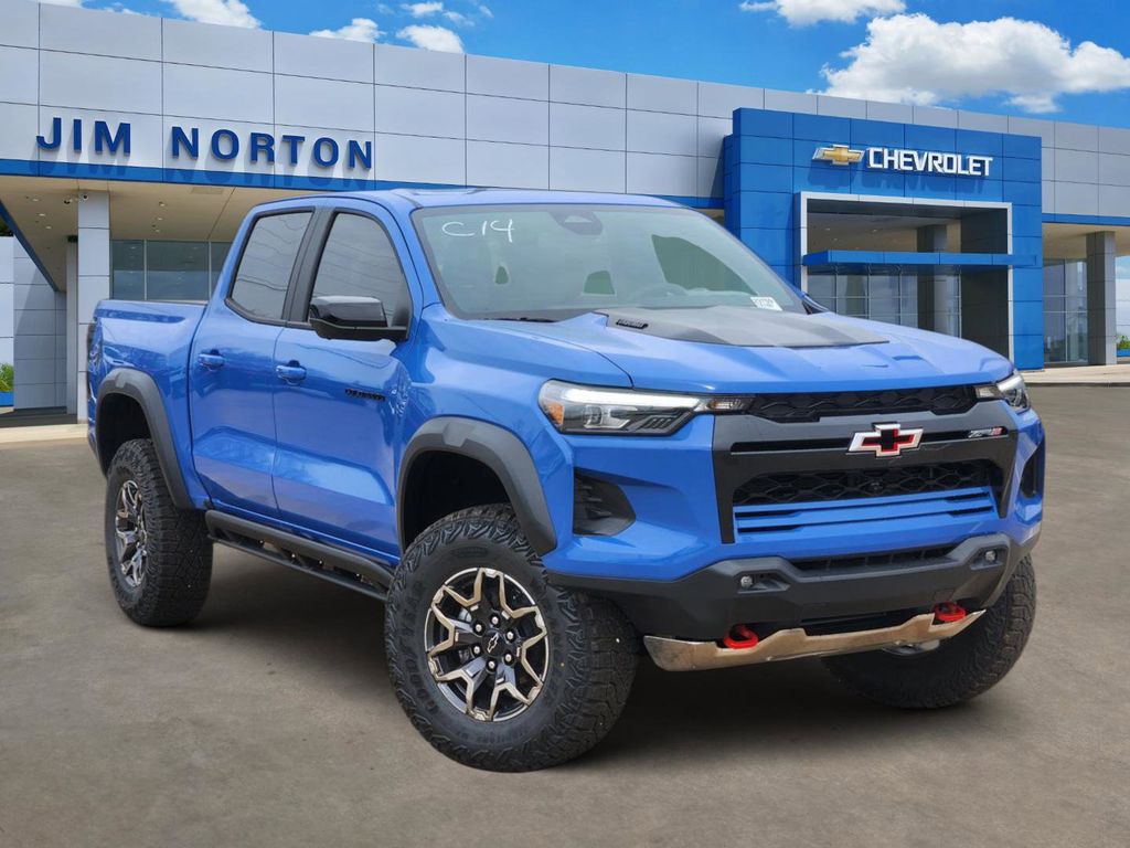 Reef Blue Metallic 2026 Chevrolet Colorado ZR2 Crew Cab 4WD Pickup Truck Four-Wheel Drive 8-Speed Automatic