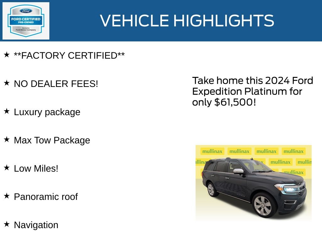 Certified Used 2024 Blue Ford Platinum image 11