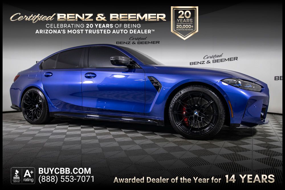 Portimao Blue Metallic 2023 BMW M3 Sedan All-Wheel Drive 8-Speed Automatic