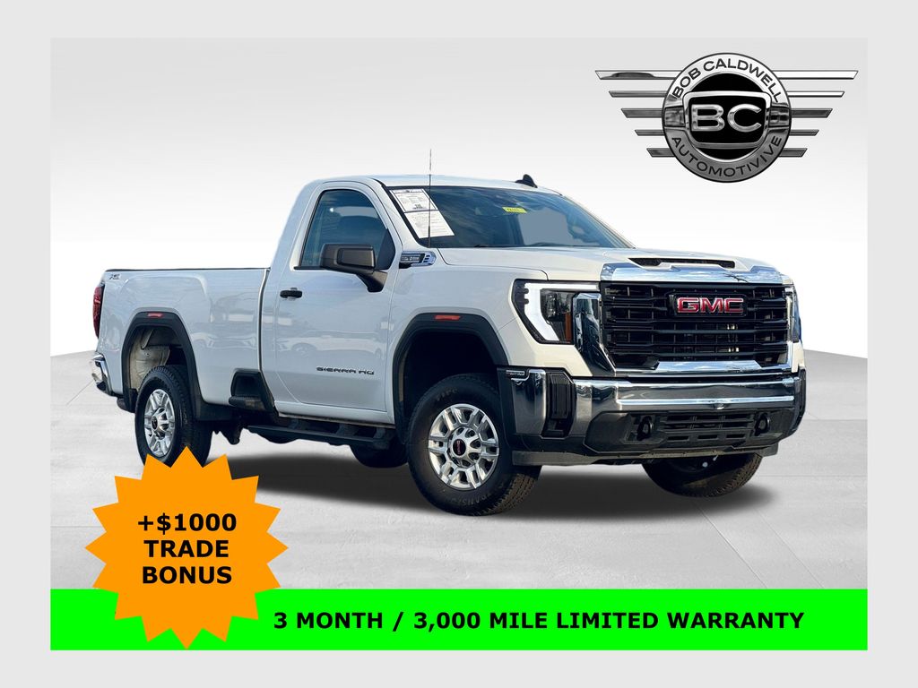 Summit White 2024 GMC Sierra 2500HD Pro Regular Cab LB 4WD Pickup Truck Four-Wheel Drive Automatic