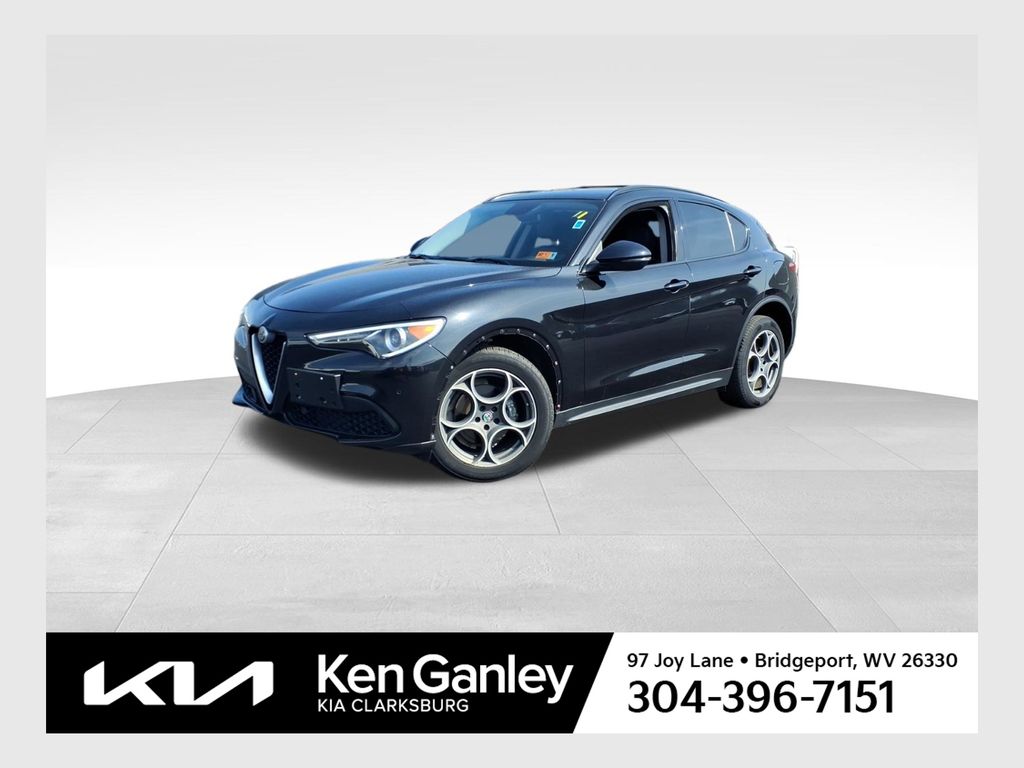 Vulcano Black Metallic 2018 Alfa Romeo Stelvio Sport AWD SUV / Crossover All-Wheel Drive 8-Speed Automatic