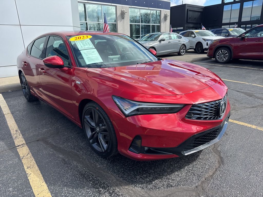 Performance Red Pearl 2023 Acura Integra FWD with Technology and A-SPEC Package Sedan Front-Wheel Drive 6-Speed Manual