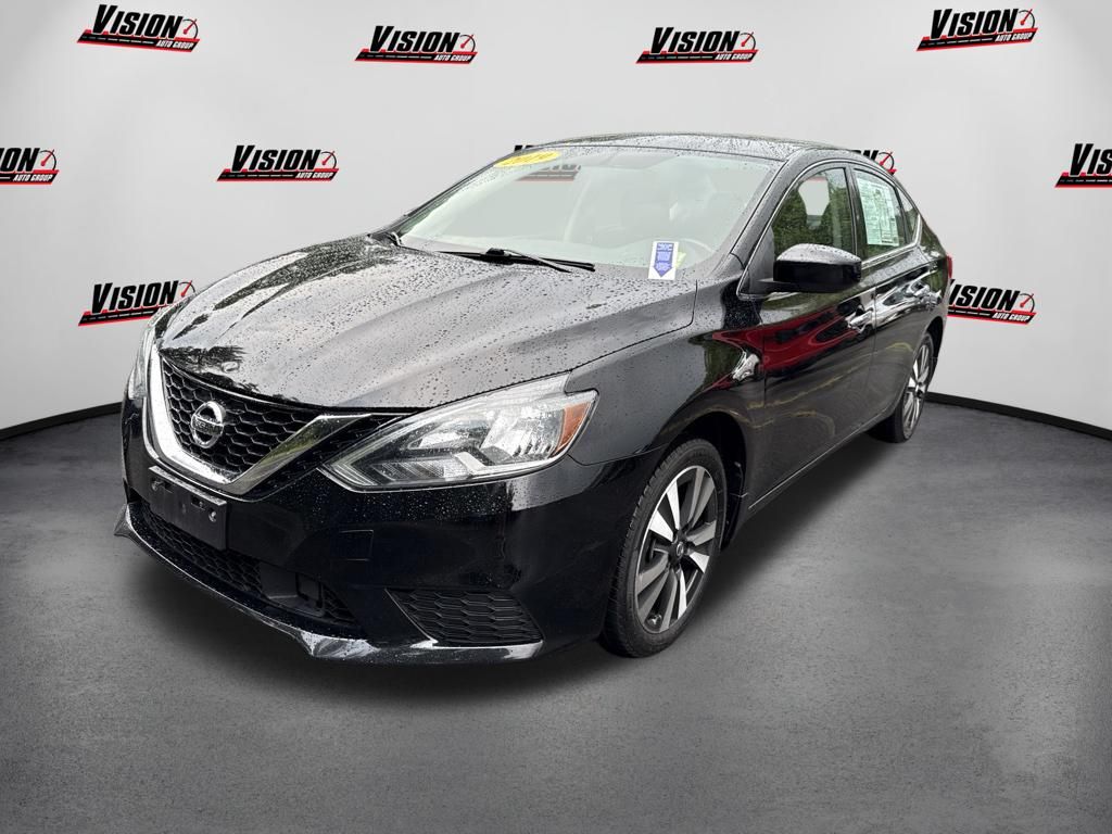 Super Black 2019 Nissan Sentra Sedan Front-Wheel Drive Continuously Variable Transmission