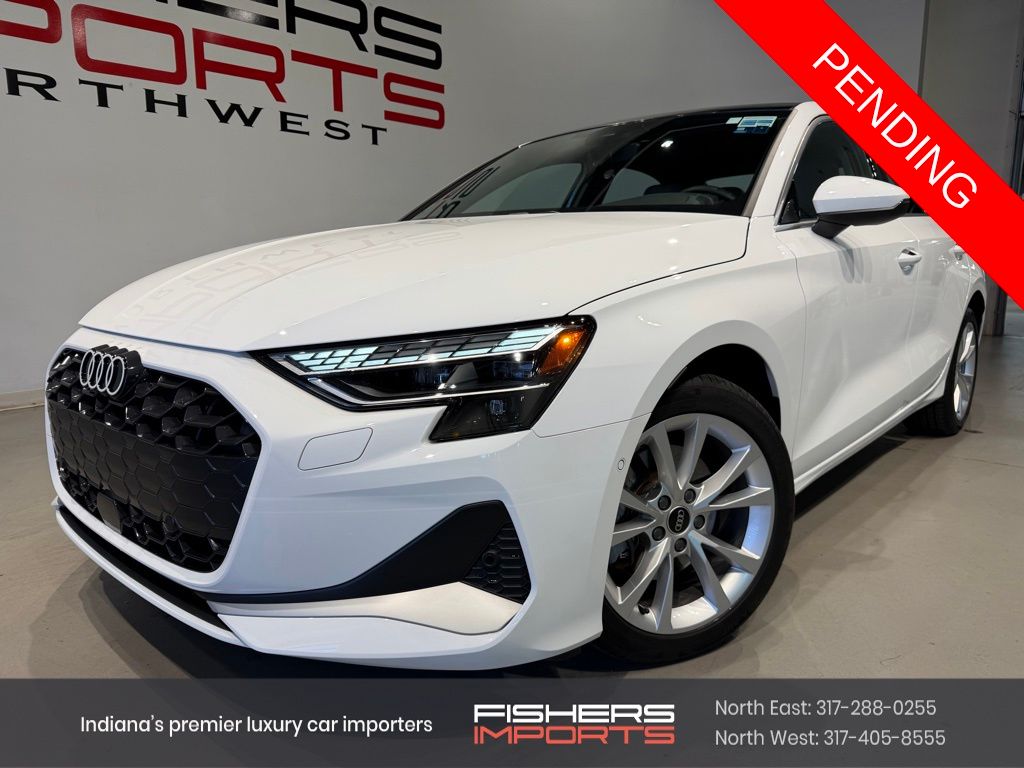 White 2025 Audi A3 Sedan All-Wheel Drive 7-Speed Automatic
