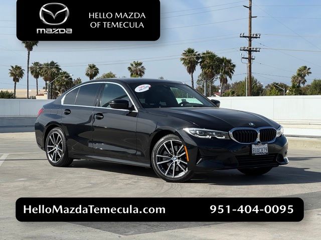 Black Sapphire Metallic 2021 BMW 3 Series 330e Hybrid Plug-in RWD Sedan Rear-Wheel Drive 8-Speed Automatic