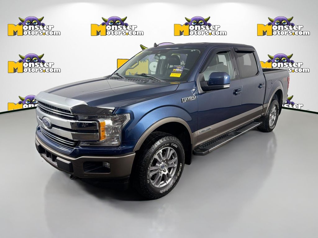 Blue 2019 Ford F-150 Pickup Truck Four-Wheel Drive Automatic
