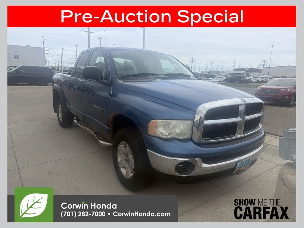 Atlantic Blue Pearlcoat 2005 Dodge RAM 1500 Pickup Truck Four-Wheel Drive 5-Speed Automatic
