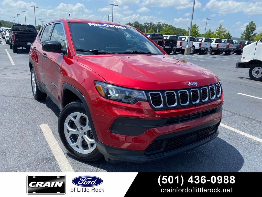 Red Hot Pearlcoat 2024 Jeep Compass Sport 4WD SUV / Crossover Four-Wheel Drive 8-Speed Automatic