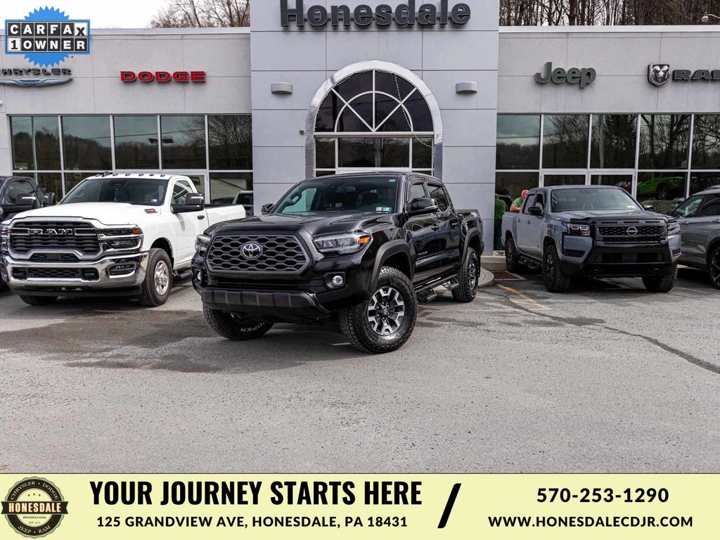 Black 2023 Toyota Tacoma TRD Off Road Double Cab 4WD Pickup Truck Four-Wheel Drive 6-Speed Automatic