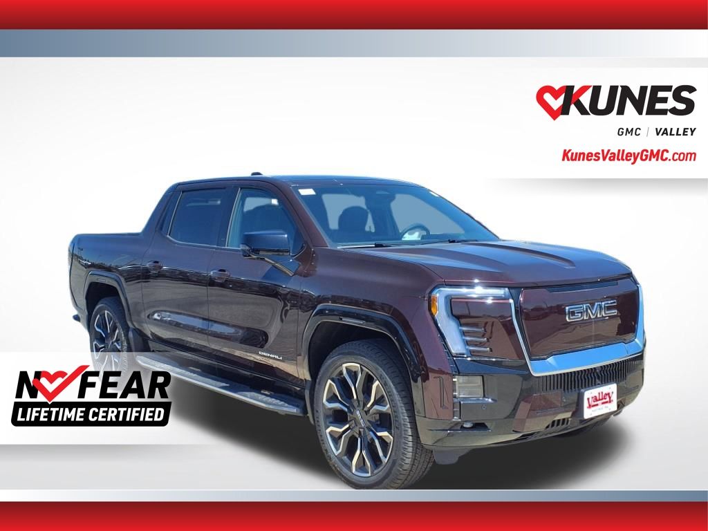 Dark Ember Tintcoat 2025 GMC Sierra EV Denali Crew Cab (Max Range) e4WD Pickup Truck All-Wheel Drive 1-Speed Automatic