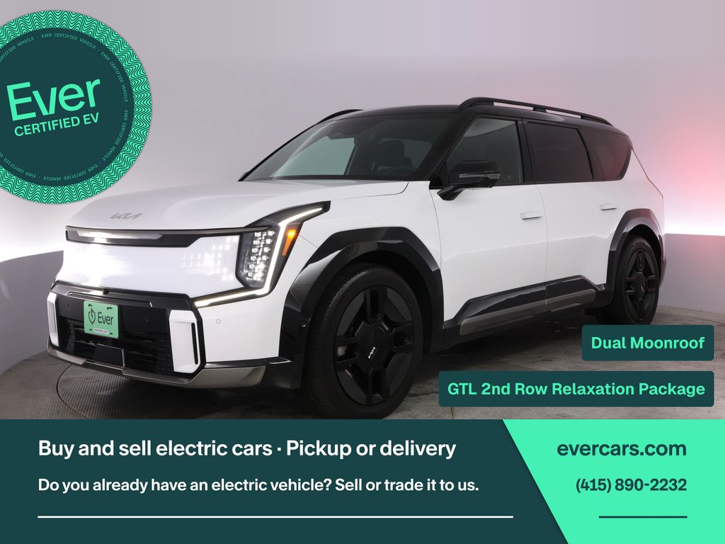 Glacial White/Ebony Black 2026 Kia EV9 SUV / Crossover All-Wheel Drive 1-Speed Automatic