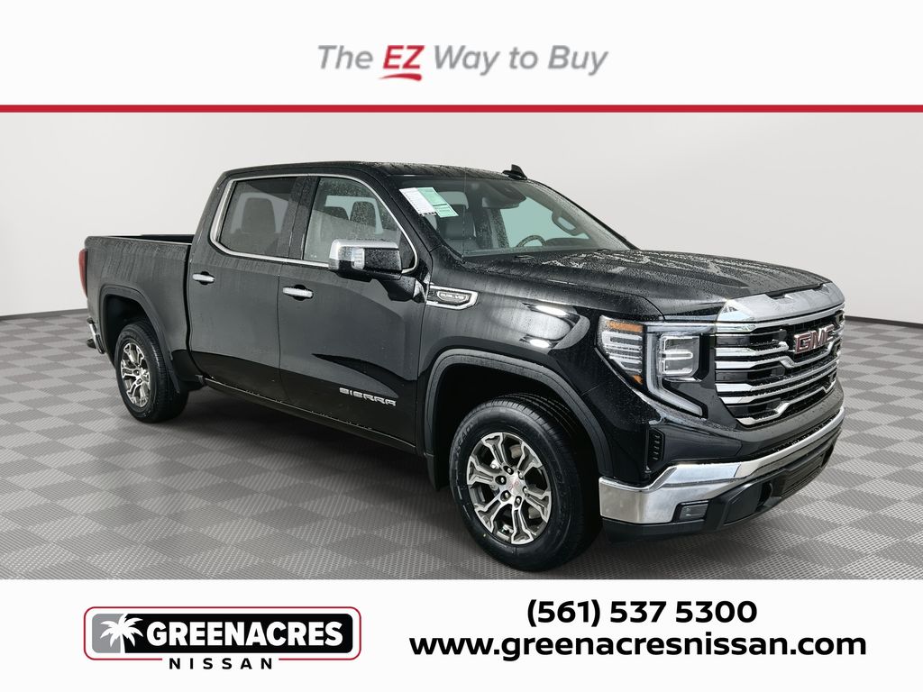 Onyx Black 2025 GMC Sierra 1500 SLT Crew Cab RWD Pickup Truck 4X2 Automatic