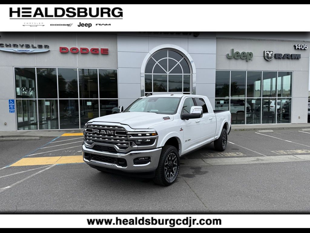 Bright White Clearcoat 2026 RAM 3500 Pickup Truck Four-Wheel Drive 8-Speed Automatic