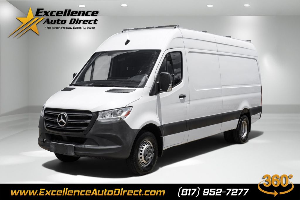 White 2019 Mercedes-Benz Sprinter Cargo 4500 170 V6 High Roof RWD Van 4X2 7-Speed Automatic