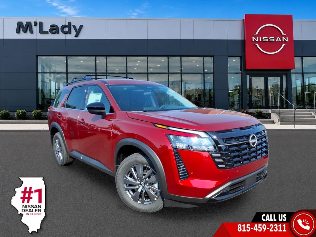 Red (Scarlet) 2026 Nissan Pathfinder SUV / Crossover All-Wheel Drive 9-Speed Automatic