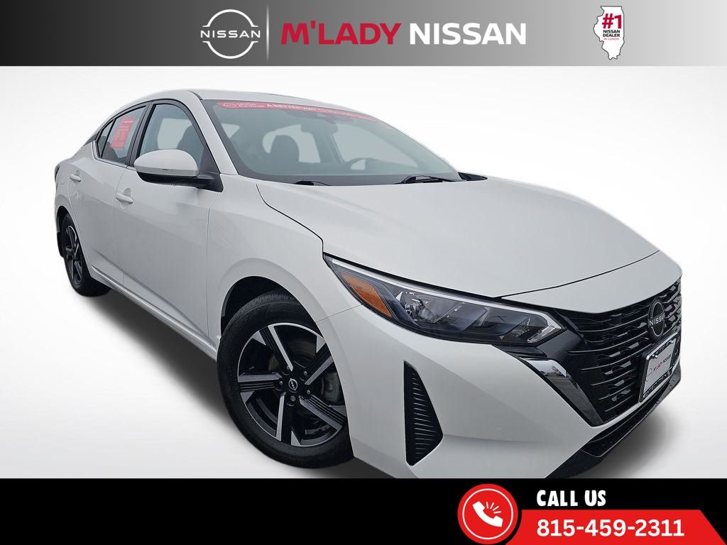 Aspen White Tricoat 2024 Nissan Sentra SV FWD Sedan Front-Wheel Drive Continuously Variable Transmission