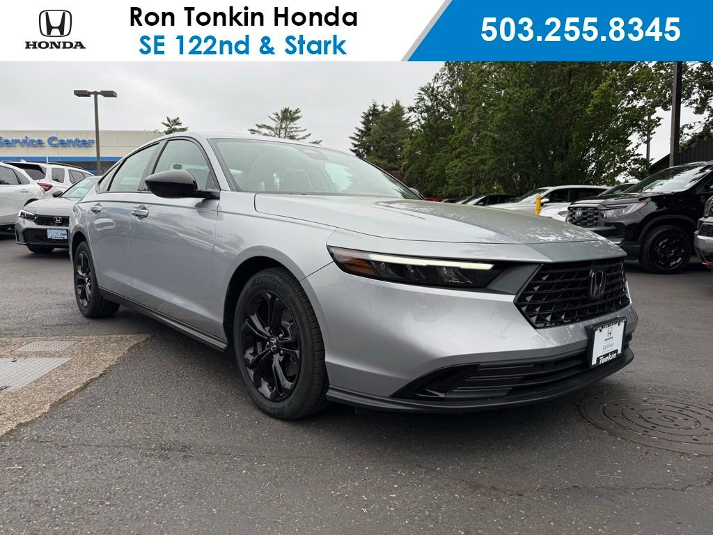 Solar Silver Metallic 2025 Honda Accord Sedan Front-Wheel Drive Continuously Variable Transmission