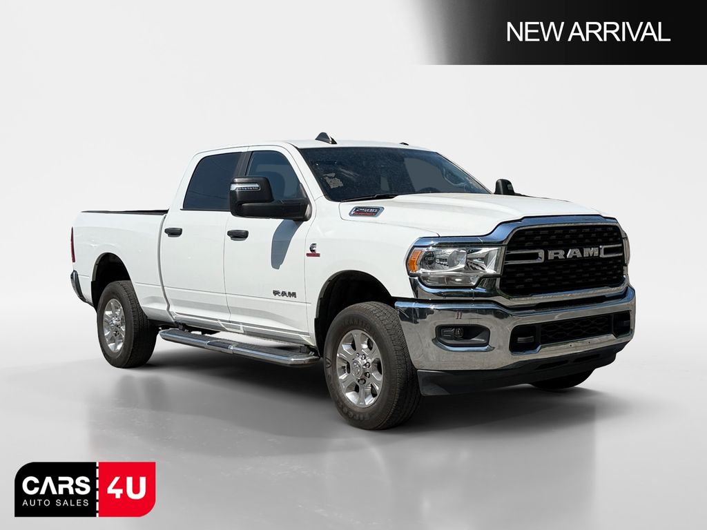 Bright White Clearcoat 2024 RAM 2500 Big Horn Crew Cab 4WD Pickup Truck Four-Wheel Drive 6-Speed Automatic