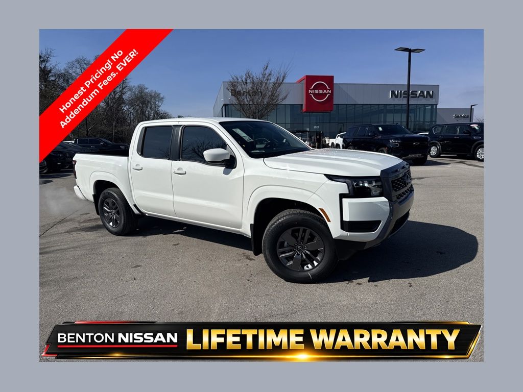 Glacier White 2026 Nissan Frontier Pickup Truck Four-Wheel Drive 9-Speed Automatic Overdrive