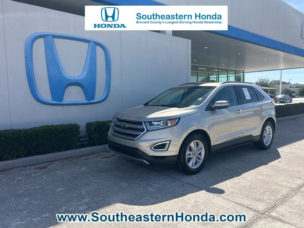 White Gold Metallic 2018 Ford Edge SEL SUV / Crossover Front-Wheel Drive 6-Speed Automatic