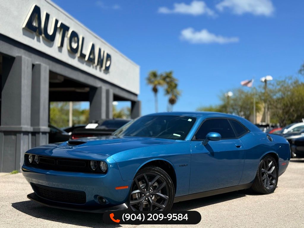 Blue (Frostbite) 2021 Dodge Challenger R/T RWD Coupe Rear-Wheel Drive 8-Speed Automatic