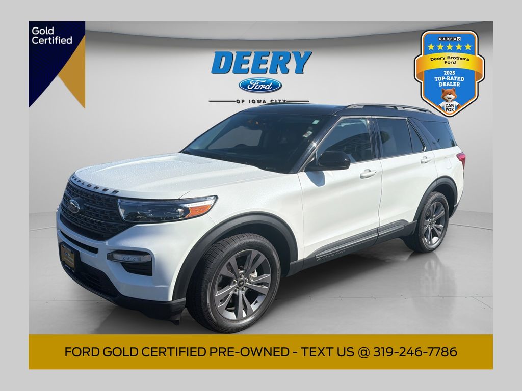 Star White Metallic Tri-Coat 2024 Ford Explorer SUV / Crossover All-Wheel Drive 10-Speed Automatic
